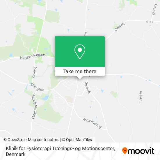 Klinik for Fysioterapi Trænings- og Motionscenter map