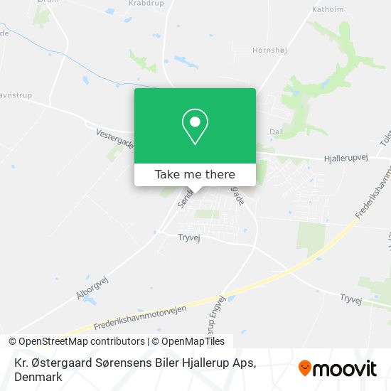 Kr. Østergaard Sørensens Biler Hjallerup Aps map