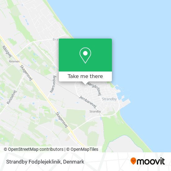 Strandby Fodplejeklinik map
