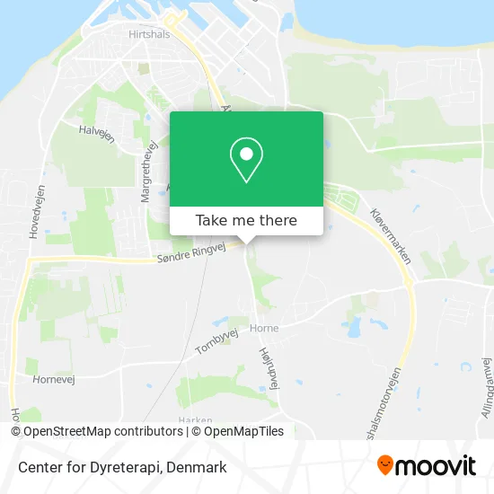 Center for Dyreterapi map