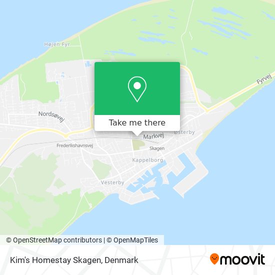 Kim's Homestay Skagen map