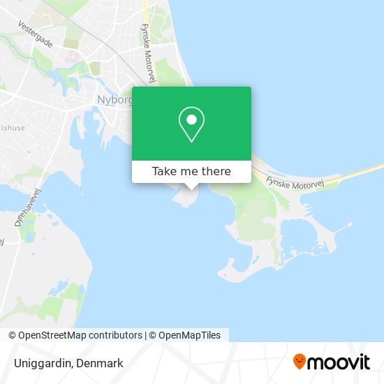 How to get to Uniggardin in Nyborg Bus, Train or Light Rail?