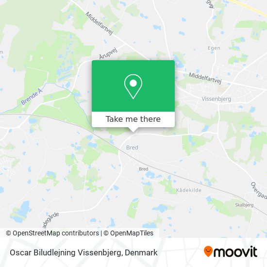 Oscar Biludlejning Vissenbjerg map