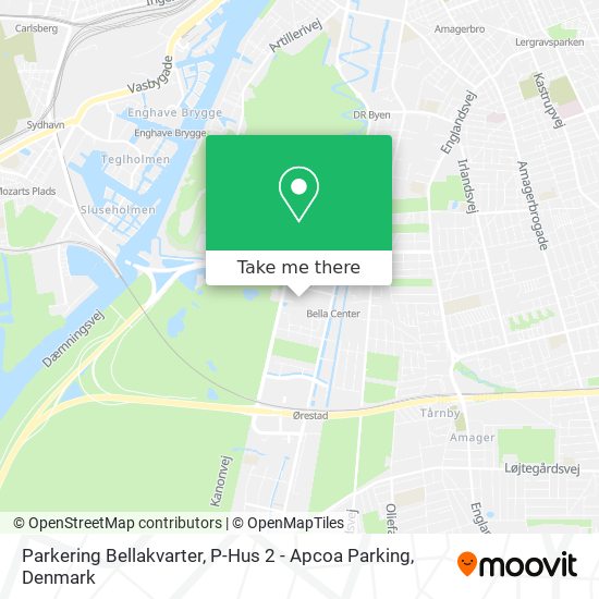 Parkering Bellakvarter, P-Hus 2 - Apcoa Parking map