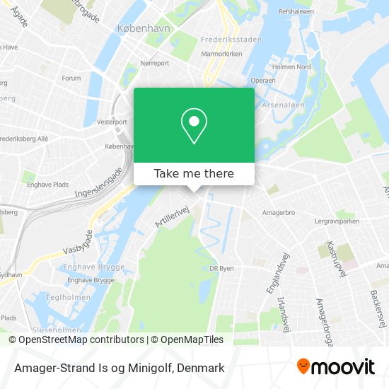 Amager-Strand Is og Minigolf map