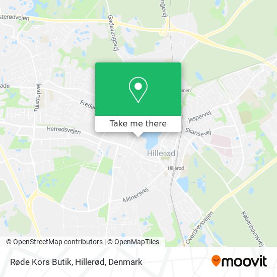 Røde Kors Butik, Hillerød map