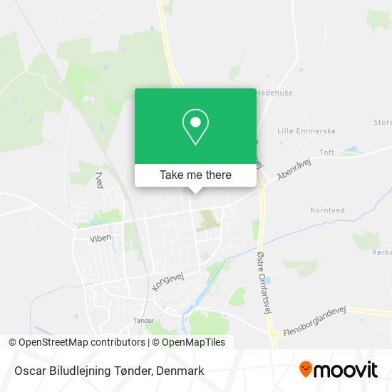 Oscar Biludlejning Tønder map