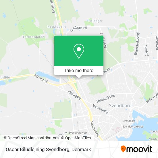 Oscar Biludlejning Svendborg map