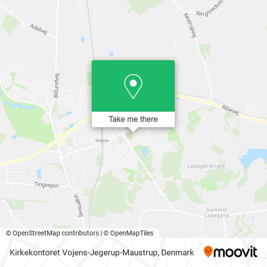 Kirkekontoret Vojens-Jegerup-Maustrup map