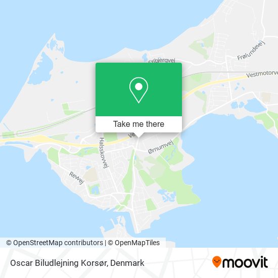 Oscar Biludlejning Korsør map