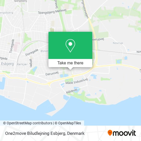 One2move Biludlejning Esbjerg map