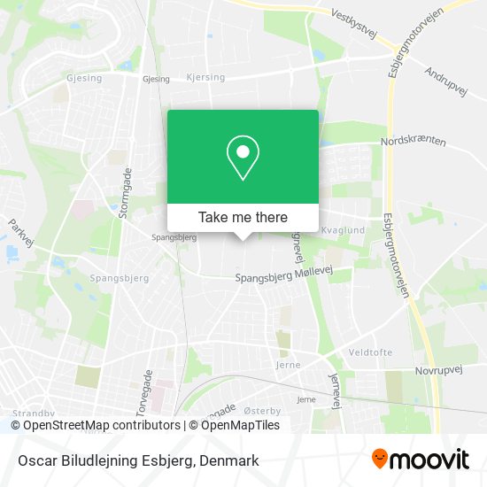 Oscar Biludlejning Esbjerg map