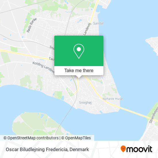 Oscar Biludlejning Fredericia map
