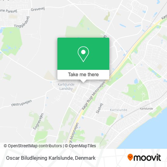 Oscar Biludlejning Karlslunde map