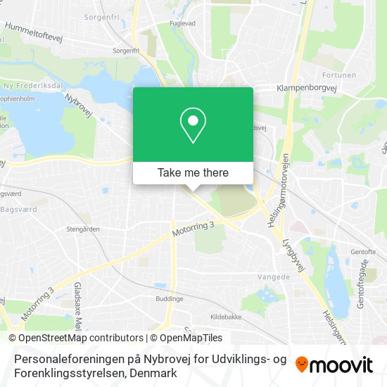 Personaleforeningen på Nybrovej for Udviklings- og Forenklingsstyrelsen map