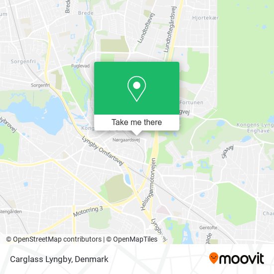 Carglass Lyngby map