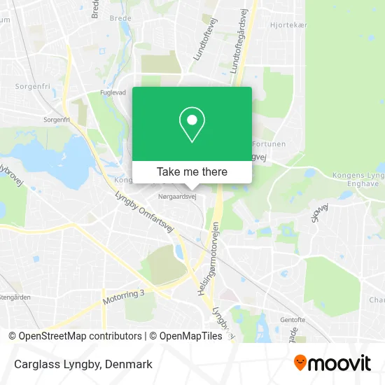 Carglass Lyngby map