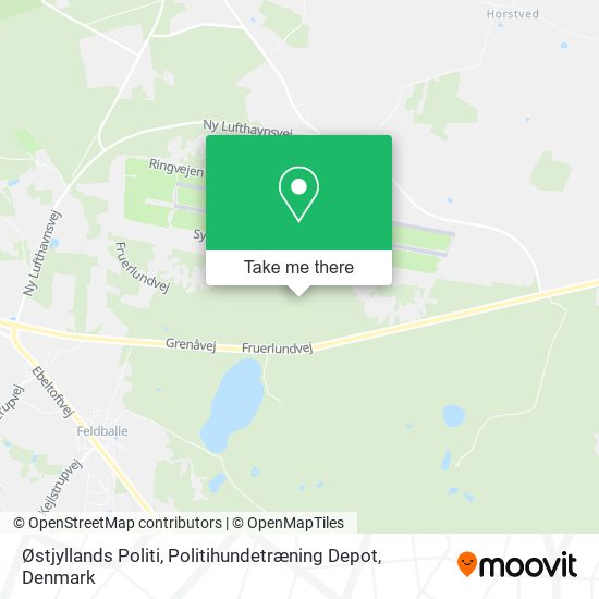 Østjyllands Politi, Politihundetræning Depot map