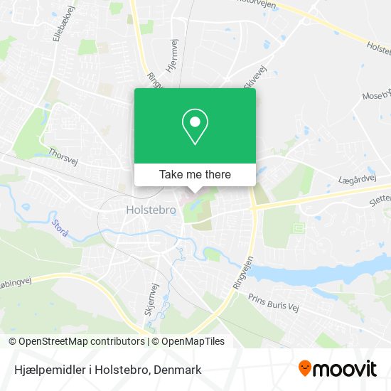 Hjælpemidler i Holstebro map