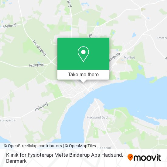 Klinik for Fysioterapi Mette Binderup Aps Hadsund map