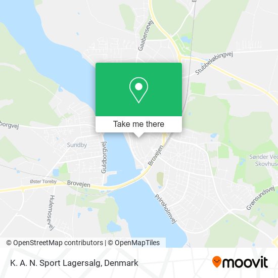 K. A. N. Sport Lagersalg map