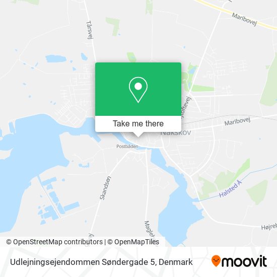 Udlejningsejendommen Søndergade 5 map