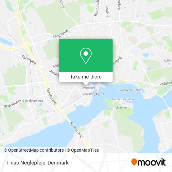 hat romersk Tilstand How to get to Tinas Neglepleje in Svendborg by Bus or Train?