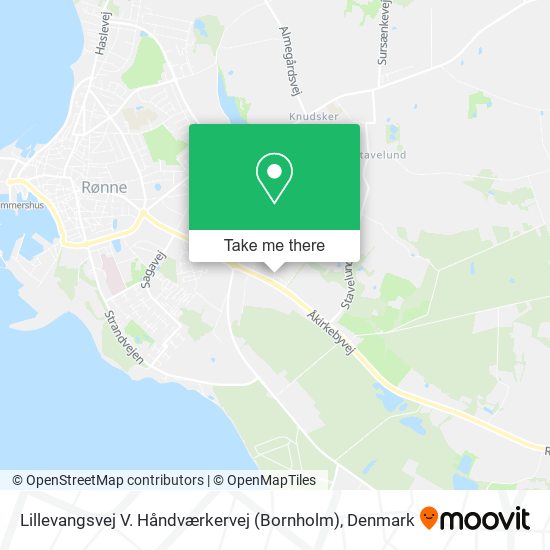 Lillevangsvej V. Håndværkervej (Bornholm) map