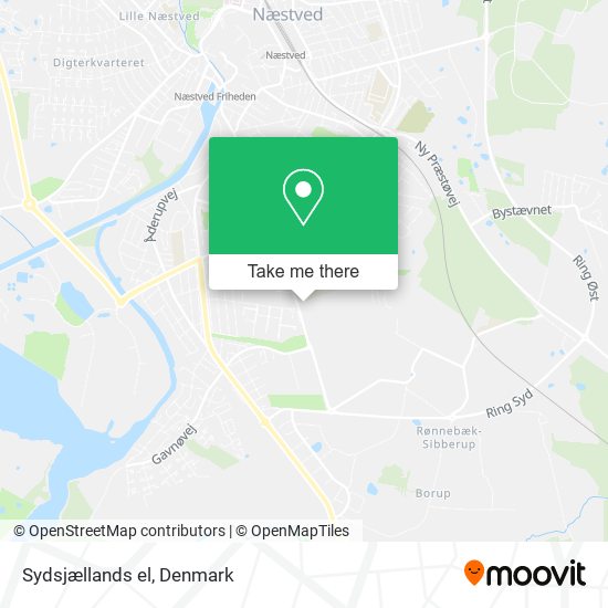 Sydsjællands el map