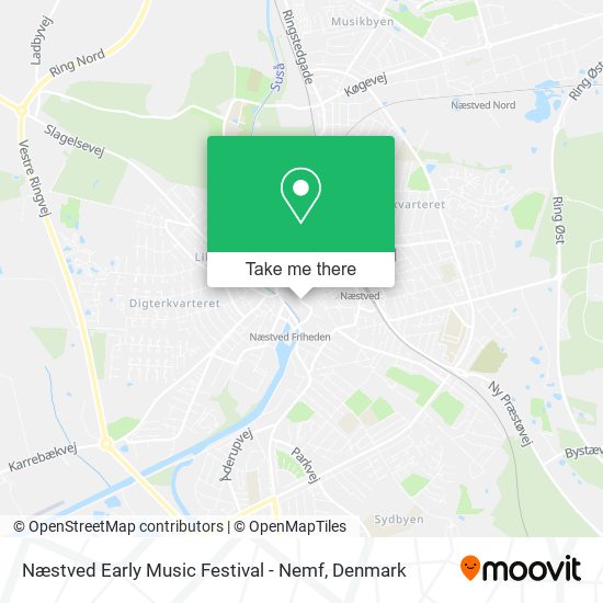 Næstved Early Music Festival - Nemf map