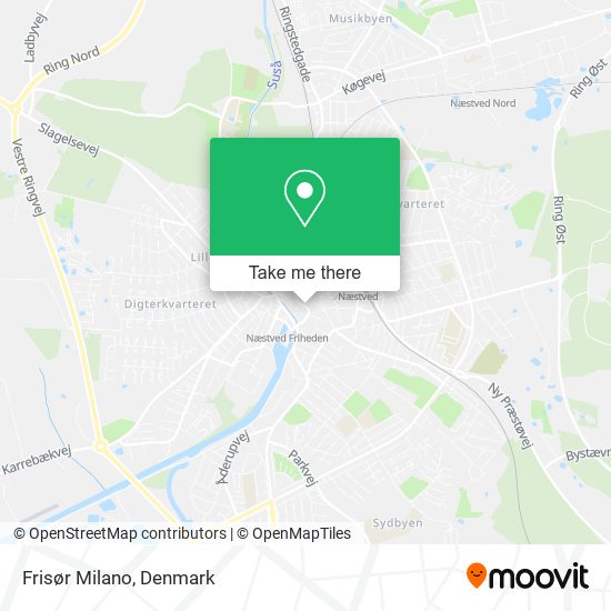 Frisør Milano map