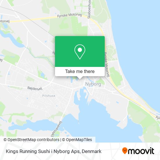 Kings Running Sushi i Nyborg Aps map