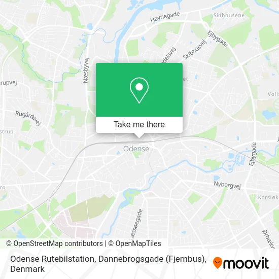 Odense Rutebilstation, Dannebrogsgade (Fjernbus) map
