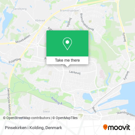 Pinsekirken i Kolding map