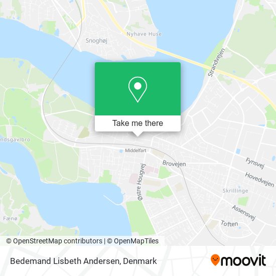 Bedemand Lisbeth Andersen map