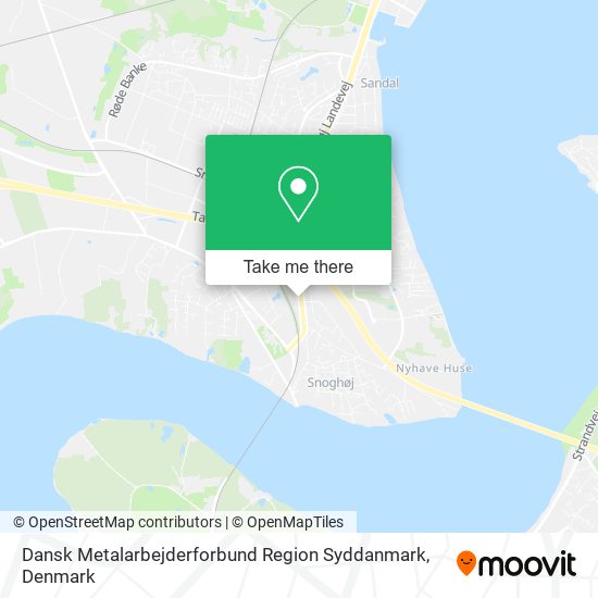 Dansk Metalarbejderforbund Region Syddanmark map