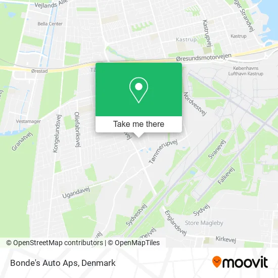 Bonde's Auto Aps map