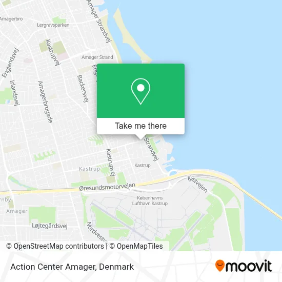 Action Center Amager map