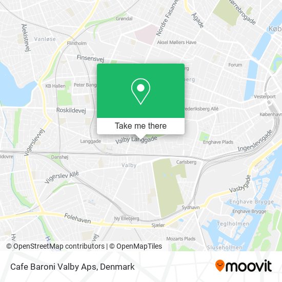 Cafe Baroni Valby Aps map