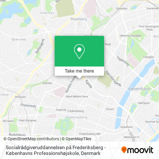 Socialrådgiveruddannelsen på Frederiksberg - Københavns Professionshøjskole map