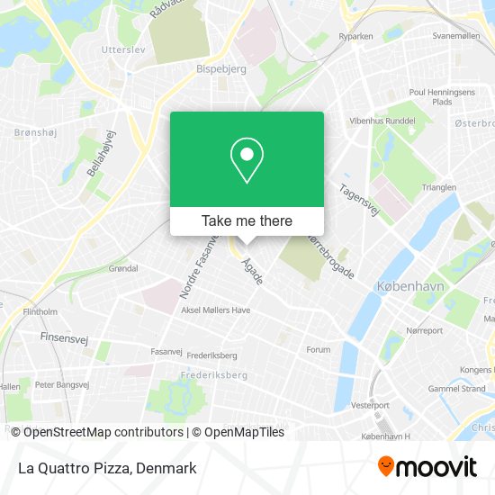 La Quattro Pizza map