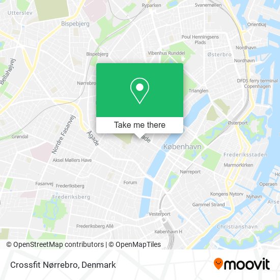 Crossfit Nørrebro map