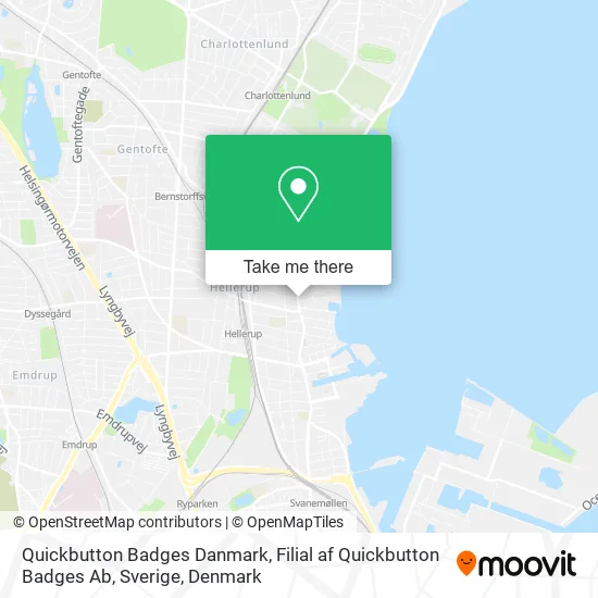 Quickbutton Badges Danmark, Filial af Quickbutton Badges Ab, Sverige map