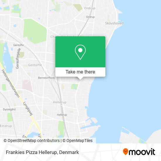 Frankies Pizza Hellerup map