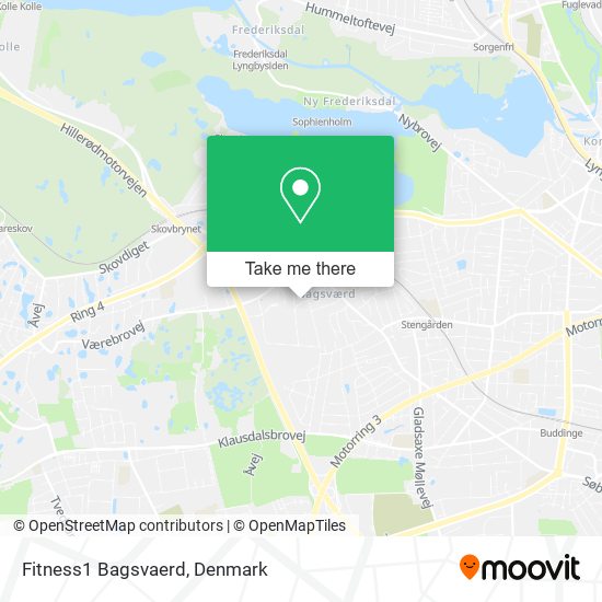 Fitness1 Bagsvaerd map