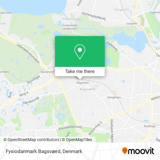 Fysiodanmark Bagsværd map