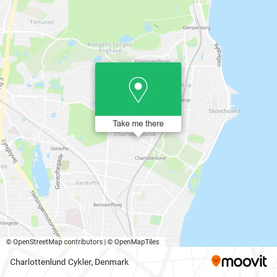 Charlottenlund Cykler map