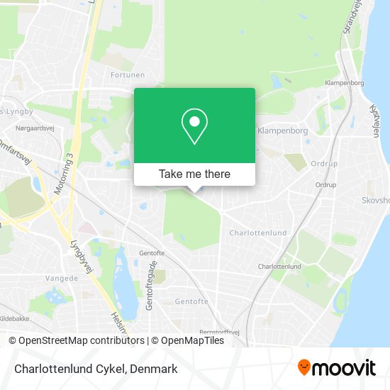 Charlottenlund Cykel map
