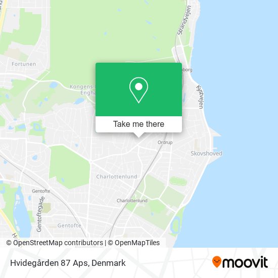 Hvidegården 87 Aps map