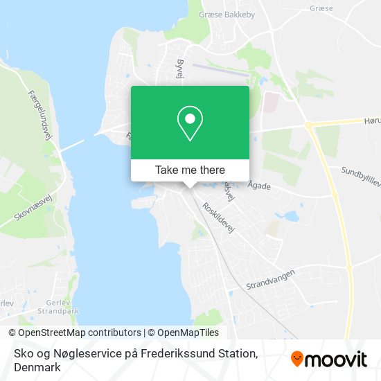 Sko og Nøgleservice på Frederikssund Station map